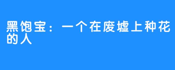 黑饱宝:一个在废墟上种花的人